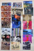 Nagy-Britannia kis tétel, közte blokkok és levelek, közepes berakóban