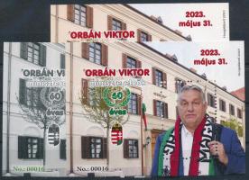 2023 Orbán Viktor 60 éves 3 darabos emlékív garnitúra