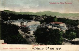 1909 Pucioasa, Baile Pucioasa; Vederea generala / general view. Edit. Stefan R. Bancila (fl)