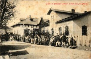 1908 Leresti, Scola si Primaria Comunei Leresti din Jud. Muscel / school, town hall. Edit. Lib. N. Manolescu (fl)
