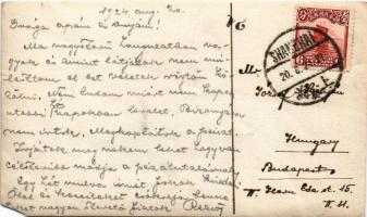 1924 Shanghai, "Ezek amerikaiak golf játéknál" gyep tekézés / Americans playing yard bowli...