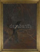 Madarász Gyula (1858-1931): Szarka. Olaj, karton, jelezve jobbra lent, hátoldalán 1990 előtti MNG ki...