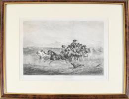 August von Pettenkofen (1822-1889) festménye után Gustave Greux (1838-1919) metszése: Magyar népfelk...