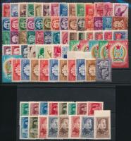 1948-1949 16 db klf sorozat és 3 önálló érték 2 stecklapon, közte vágottak is (36.500)