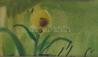 Szalóky Sándor (1921-1978): Présház. Akvarell, papír, jelezve jobbra lent, hátoldalán Képcsarnok Vál...