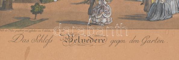 Carl Schütz (1745-1800) festménye után: Das Schloss Belvedere gegen den Garten (Bécs, Belvedere kast...