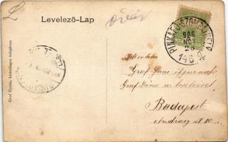 1906 Pinkaóvár, Óvár, Burg (Sámfalva, Hannersdorf); Római katolikus templom és iskola, temető. Graf ...