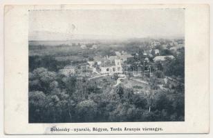 1913 Bágyon, Badeni (Torda); Dobieczky nyaraló, villa, a tulajdonos Dobieczki Sándor levelével, címzett Dr. Bartoniek Géza, az Eötvös Collegium első igazgatója 1854?1930. / villa, with the letter of the owner + "KOLOZSVÁR - BUDAPEST 298. SZ." vasúti mozgóposta bélyegző (EK)