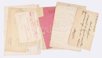 ca 1930 Cserkész gyűjtemény kb 50 db vegyes cserkész feljegyzés: csapatnévsor, szolgálati beosztás, ...