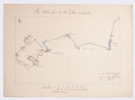 ca 1930 Cserkész gyűjtemény kb 70 db vegyes cserkész feljegyzés: kézzel rajzolt térképek, csapatnévs...