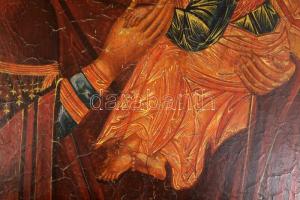 Mária a kisdeddel - modern kézzel festett ikon, 60x40 cm