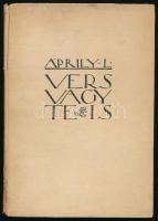 Áprily Lajos: Vers vagy te is. Cluj-Kolozsvár, 1920, Erdélyi Szépmíves Céh. 156p. 1. kiadás. Kós Károly illusztrációjával. Kiadói kartonált kötés, gerinc sérült kopottas állapotban.