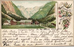 1894 Weichselboden Restaurant Schützenauer litho