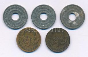 1933. "BSZKRT / Kis szakaszjegy" Cu zseton (2x) + 1943. "BSZKRT / Váltójegy" Zn ...