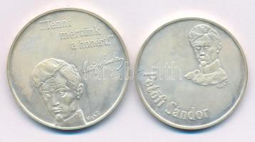 1973. 50Ft Ag + 100Ft Ag "Petőfi" pár T:BU patina
Adamo EM41, EM42