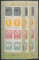 2017 150 éves a magyar bélyegkibocsájtás kisív + kisív zöld sorszámmal + vágott kisív piros sorszámmal