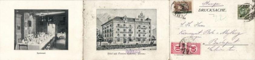 Merano, Meran; Mountain, Hotel Radetzky, dining room, interior