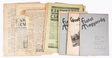 ca 1925-1930 14 db cserkész újság, körlevél, meghívó