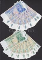 Oroszország 1994. 1R (10x), 5R (10x), 10R (10x), 100R (10x) egymásutáni sorszámmal T:I