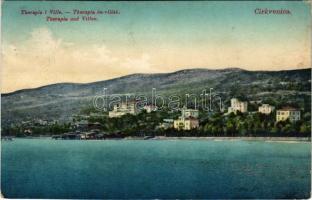 1910 Crikvenica, Cirkvenica; Therapia és villák / Therapia und Villen / spa hotel, villas (fa)