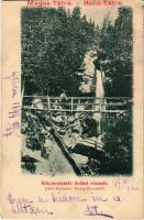 1899 Tátra, Magas-Tátra, Vysoké Tatry; Kis-Tarpataki óriási vízesés / Klein-Kohlbacher Riesen-Wasserfall / waterfall (EK)