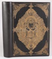 Képes Szent Biblia, azaz Istennek Ó- és Új Testamentomában foglaltatott Szent Írás. Magyar nyelvre ford.: Károli Gáspár. Gustave Doré képeivel. Ravasz László előszavával. [Bp., 1931], Franklin-Társulat - Sylvester, 1 (színes címkép) t.+ VIII+708+[4] p.+ 255+[1] p. Folio. Oldalszámozáson belül gazdag egészoldalas képanyaggal illusztrálva. Kiadói aranyozott egészbőr-kötés, pótolt gerinccel, néhány lapon sérüléssel, 34,5x26x5,5 cm.