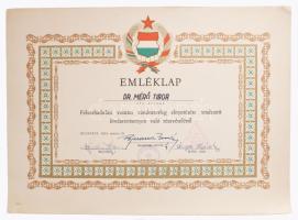 ca 1970-1990 10 db klf érdekes szocreál oklevél, közötte katonai, Munkásőr, stb