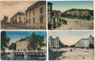 4 db RÉGI magyar város képeslap: Budapest, Zimony, Brassó, Királyhida / 4 pre-1945 Hungarian town postcards: Budapest, Semlin, Brasov, Bruck