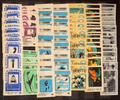 cca 1630 darabos vegyes orosz levélzáró összeállítás berakóban