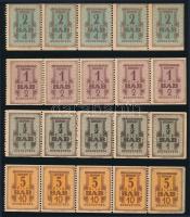 Hüvelyesforgalmi központ 4 klf. BAB árubélyeg ötös csíkokban
