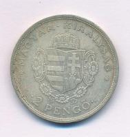 1935. 2P Ag "Rákóczi" T:AU patina Adamo P7.2
