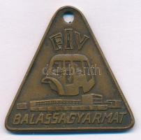 1970 k. "FIV (Fémipari Vállalat?) Balassagyarmat" kétoldalas bronz token (36x35mm) T:AU