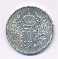 Ausztria 1915. 1K Ag "Ferenc József" kapszulában T:AU Austria 1915. 1 Corona Ag "Franz Joseph" in capsule C:AU Krause KM#2820