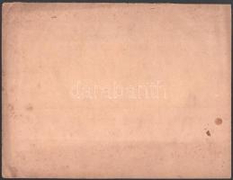 Horváth Jenő (1892-?): Földi örömök, linómetszet, papír, jelzett nyomtatva a hátoldalán, 14,5x26 cm