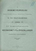 A Kecskemét-Fülöpszállási helyi érdekű vasút Rt üzletjelentése az 1898. évről; Minerva nyomda