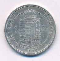 1881KB 1Ft Ag "Ferenc József / Középcímer" kapszulában T:VF,F Adamo M15