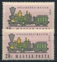 1959 Közlekedési múzeum 20f a sárga és rózsaszín felfelé tolódott + támpéldány