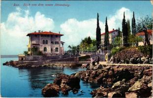 1912 Icici (Abbazia, Opatija); Blick von dem neuen Strandweg / seaside (EK)