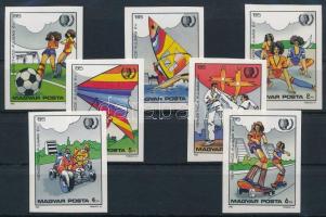 1985 Nemzetközi Ifjúsági Év vágott sor (1Ft ujjlenyomat / fingerprint)