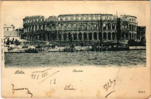 1901 Pola, Pula; Arena / amfiteátrum / amphitheatre. Dep. M. Clapis (fl)