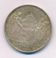 1939. 5P Ag "Horthy balra" T:XF patina, pici ph. Adamo P8.2