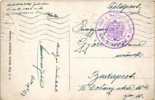 1915 Pola, Pula; Panorama, Porta Aurea / general view, gate + "K.U.K. MATROSENKORPS 15. KOMPAGN...