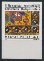 1986 Nemzetközi Keletiszőnyeg Konferencia vágott ívszéli bélyeg