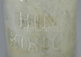 Bona Rychly a Dolák Kosice, Kassa ca 1930 csatos üveg. Feliratos porcelán dugóval 22 cm