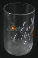 ca 1910 Csikszereda Emlék festett emlék pohár. kis kopással hibátlan / Miercurea Ciuc RO,, commemora...