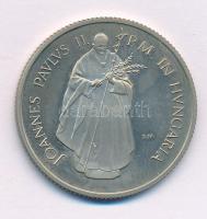 1991. 100Ft Cu-Ni "II. János Pál pápa látogatása" kapszulában T:AU (eredetileg PP) patina
...