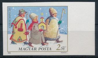 1985 Karácsony vágott ívszéli bélyeg