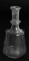 Ecetes üveg. KÉzzel készült hutaüveg, XIX. sz. hibátlan