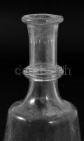 Ecetes üveg. KÉzzel készült hutaüveg, XIX. sz. hibátlan