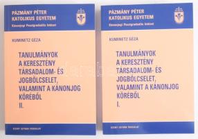 Kuminetz Géza: Tanulmányok a keresztény társadalom- és jogbölcselet, valamint a kánonjog köréből I-II. Bp., 2025, Szent István Társulat. 424+940p. Kiadói papírkötés, jó állapotban.
